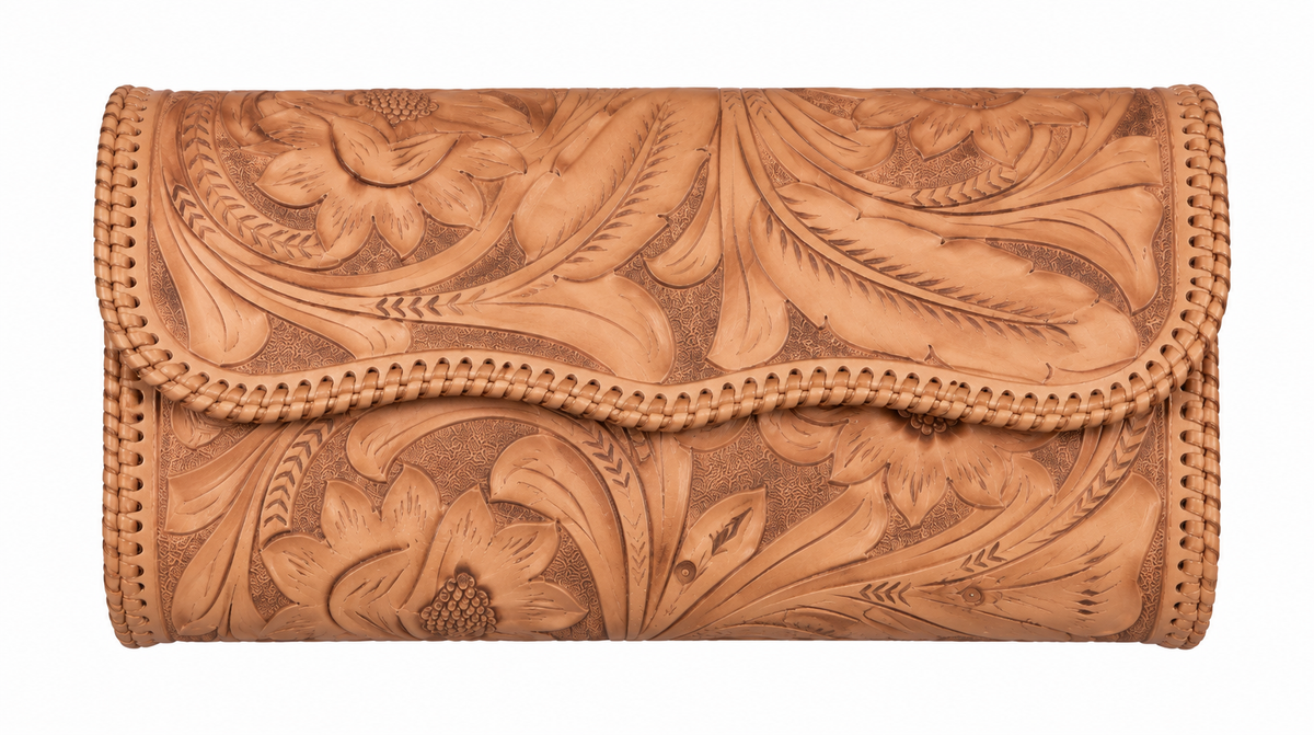Clutch Roma Sin Broche Camello